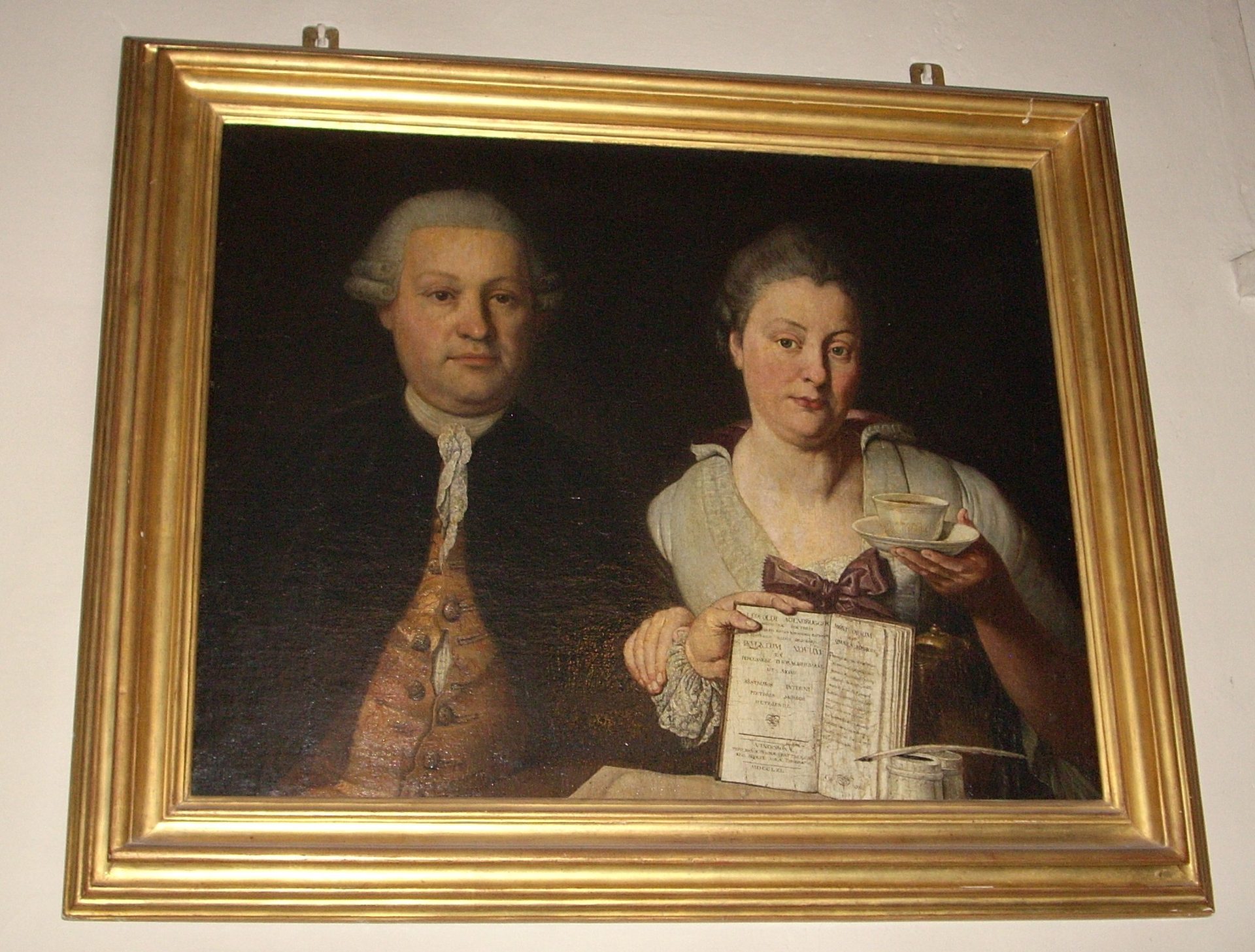 Leopold Auenbrugger and wife's portrait, Donazione Putti, Istituto Ortopedico Rizzoli, Bologna.JPG